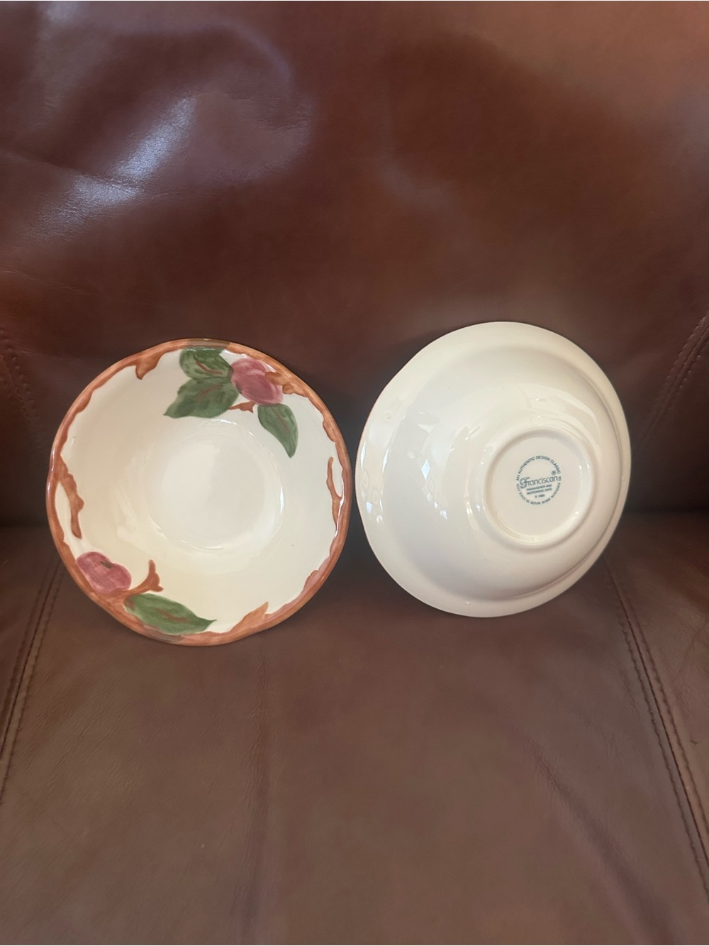 Franciscan Earthenware Apple Dessert Bowls - Set of 2